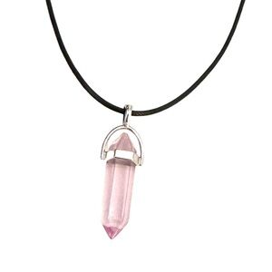 ⭐️ 5 for $25 Hexagonal Crystal Pendant Necklace Black Braided Cord